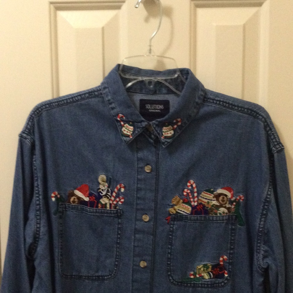 COPY - Christmas Denim blouse